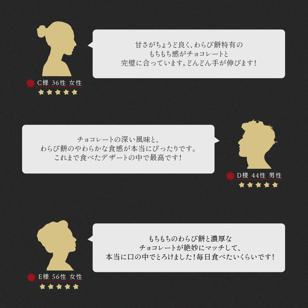 チョコ生わらびもち (2枚)